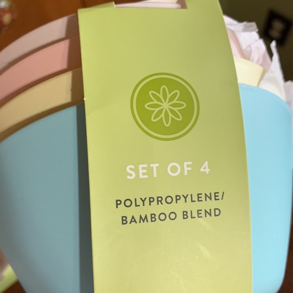 NATURALLY, DANNY SEO - TWO, SET OF 4 POLYPROPYLENE/BAMBOO BLEND BOWLS 🆕 - Picture 4 of 7